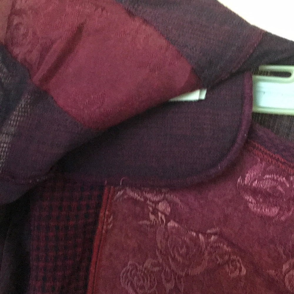 Patch Work Boho Blouse Jacket Set Sz M - image 8